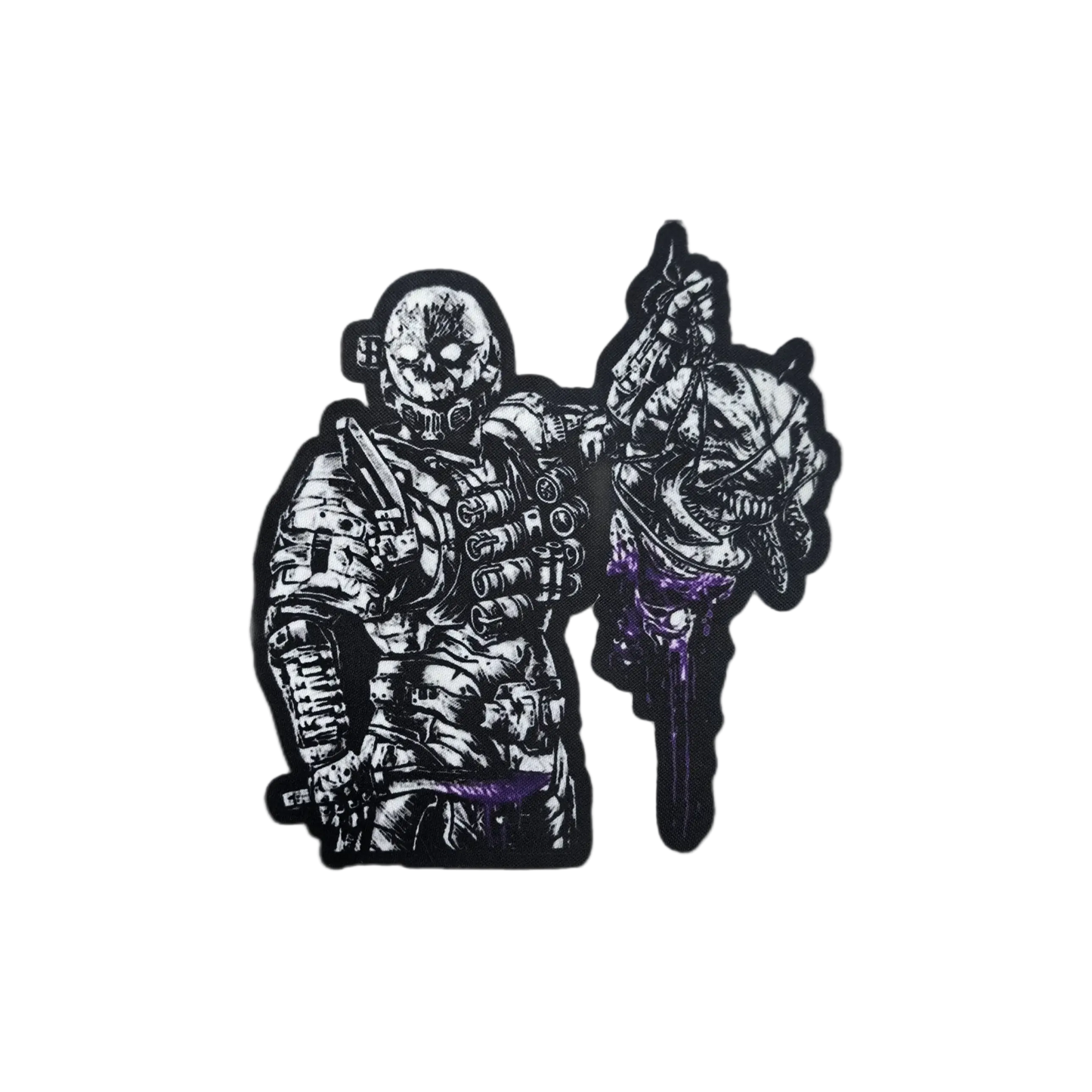 Head Hunter - 4”x 5.5" Sublimation Velcro Morale Patch Threat Llama