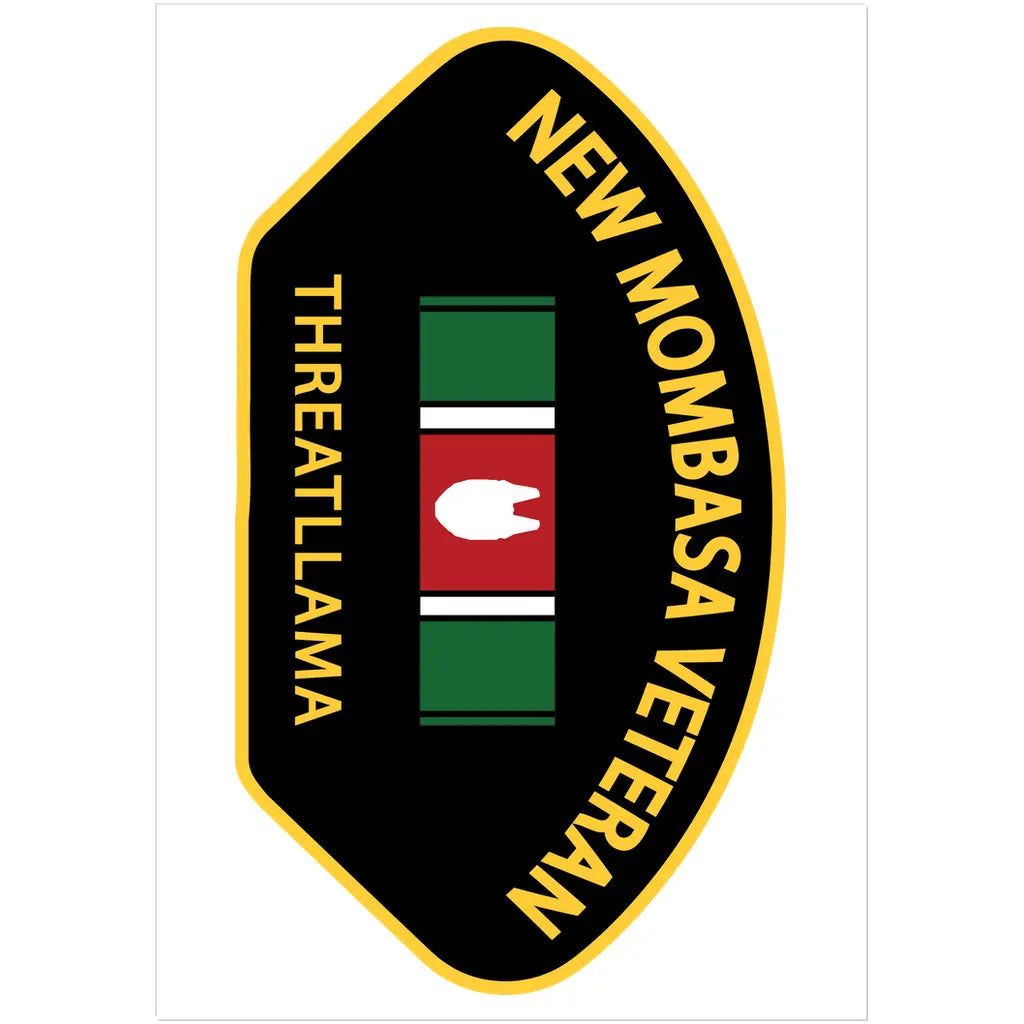 NEW MOMBASA VETERAN (Sticker) Threat Llama