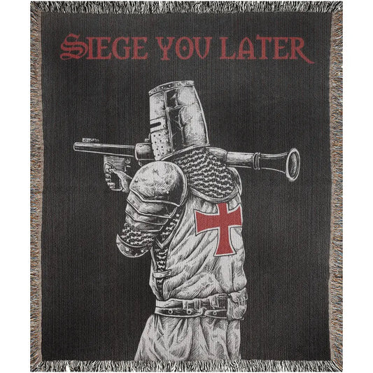 Siege You Later (Woven Blanket) Threat Llama