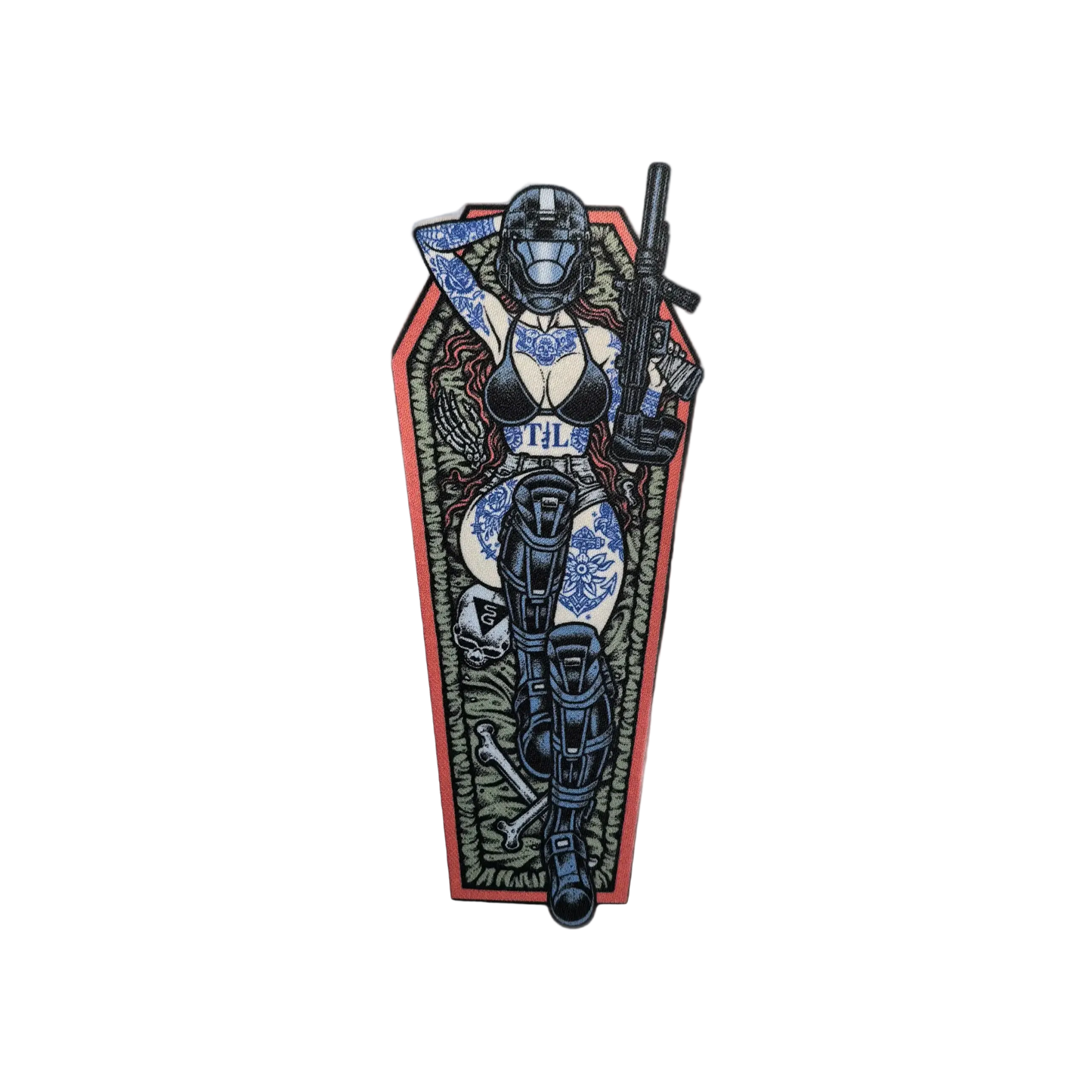 Space Siren - 4.5”x 3" Sublimation Velcro Morale Patch Threat Llama