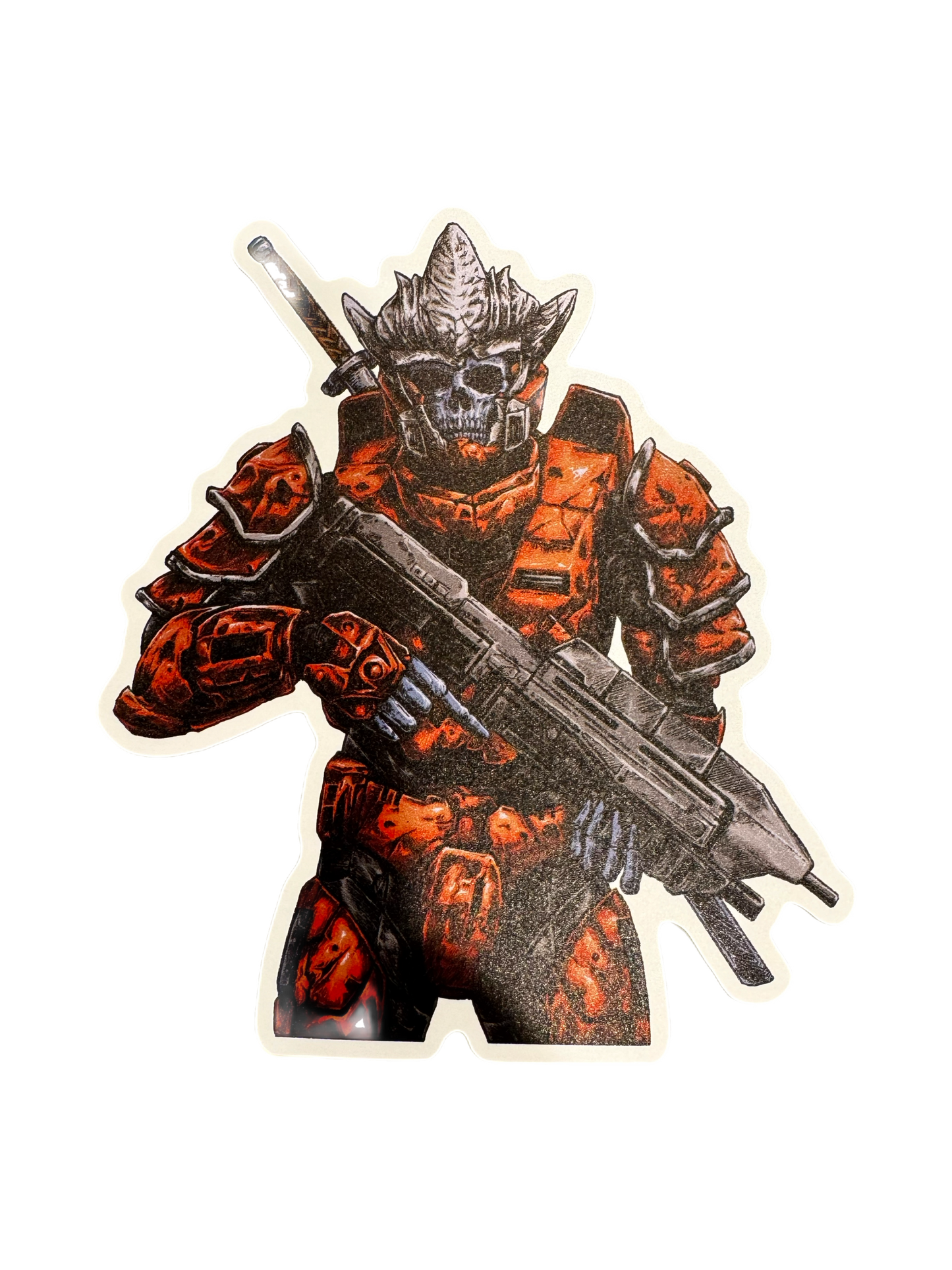 Armored Ninja Red Sticker
