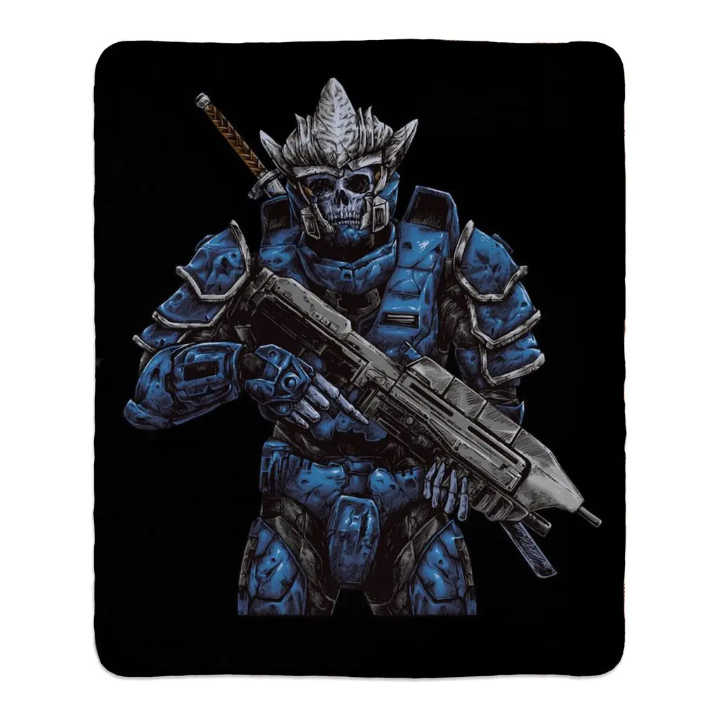 Armored Ninja Blue (Fleece Blanket) Threat Llama