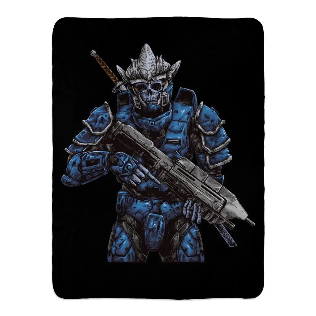 Armored Ninja Blue (Fleece Blanket) Threat Llama