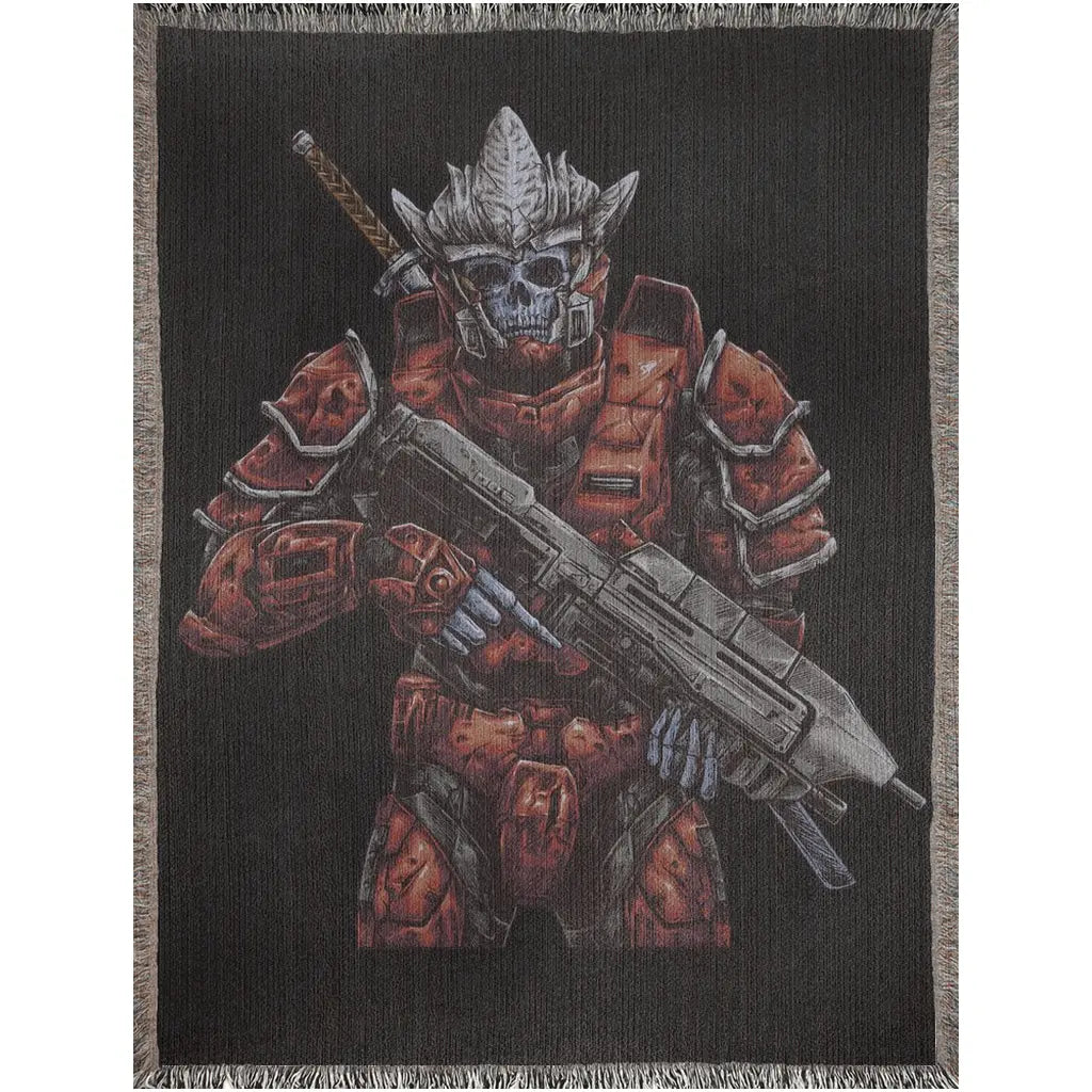 Armored Ninja Red (Woven Blanket) Threat Llama