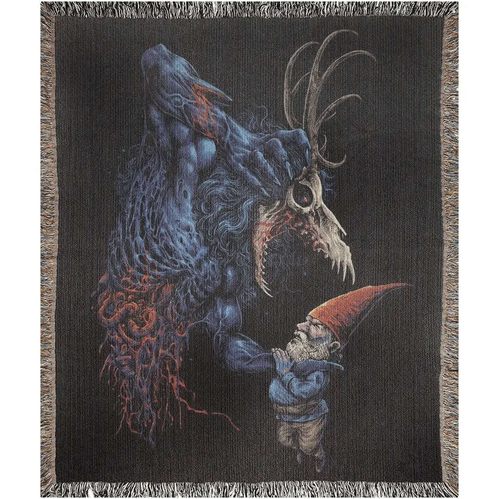Gnome War (2) (Woven Blanket) Threat Llama