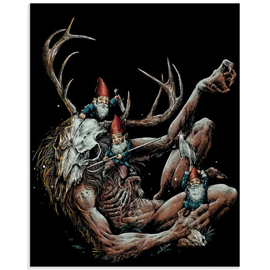 Gnome War (Acrylic Print) Threat Llama
