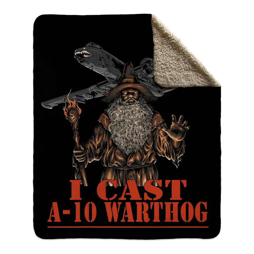I Cast A-10 Warthog (Fleece Blanket) - Threat Llama