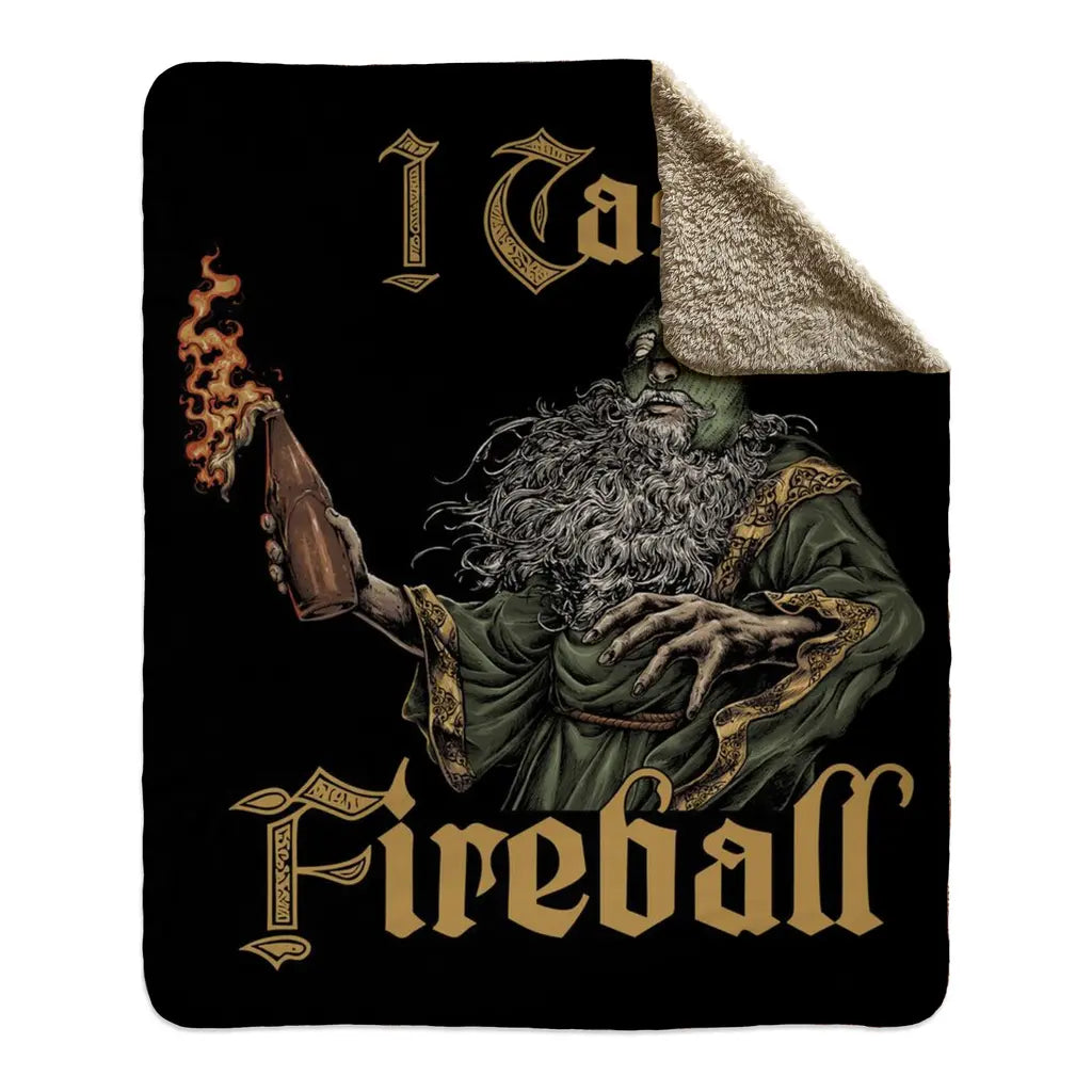 I Cast Fireball (Fleece Blanket) - Threat Llama