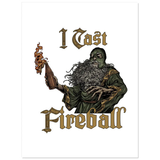 I Cast Fireball (Sticker) Threat Llama