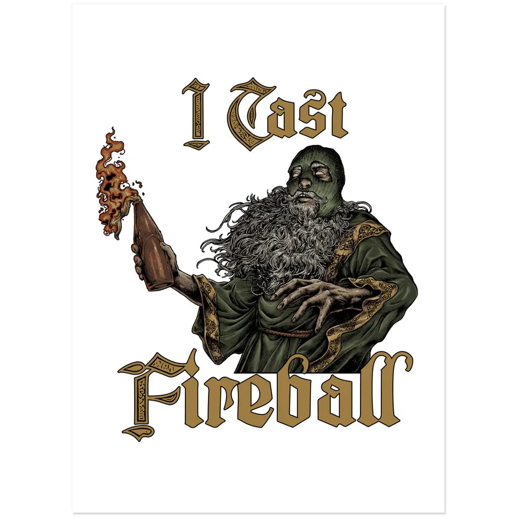 I Cast Fireball (Sticker) Threat Llama
