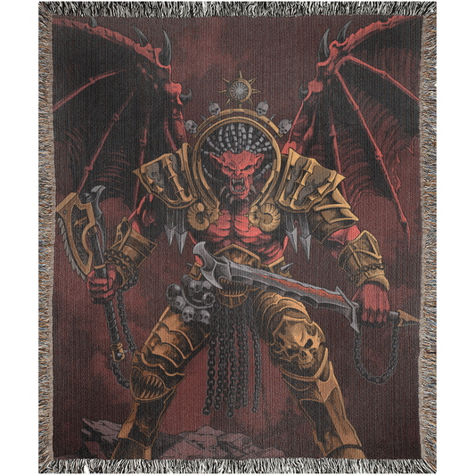 Lord Of Anger Woven Blanket