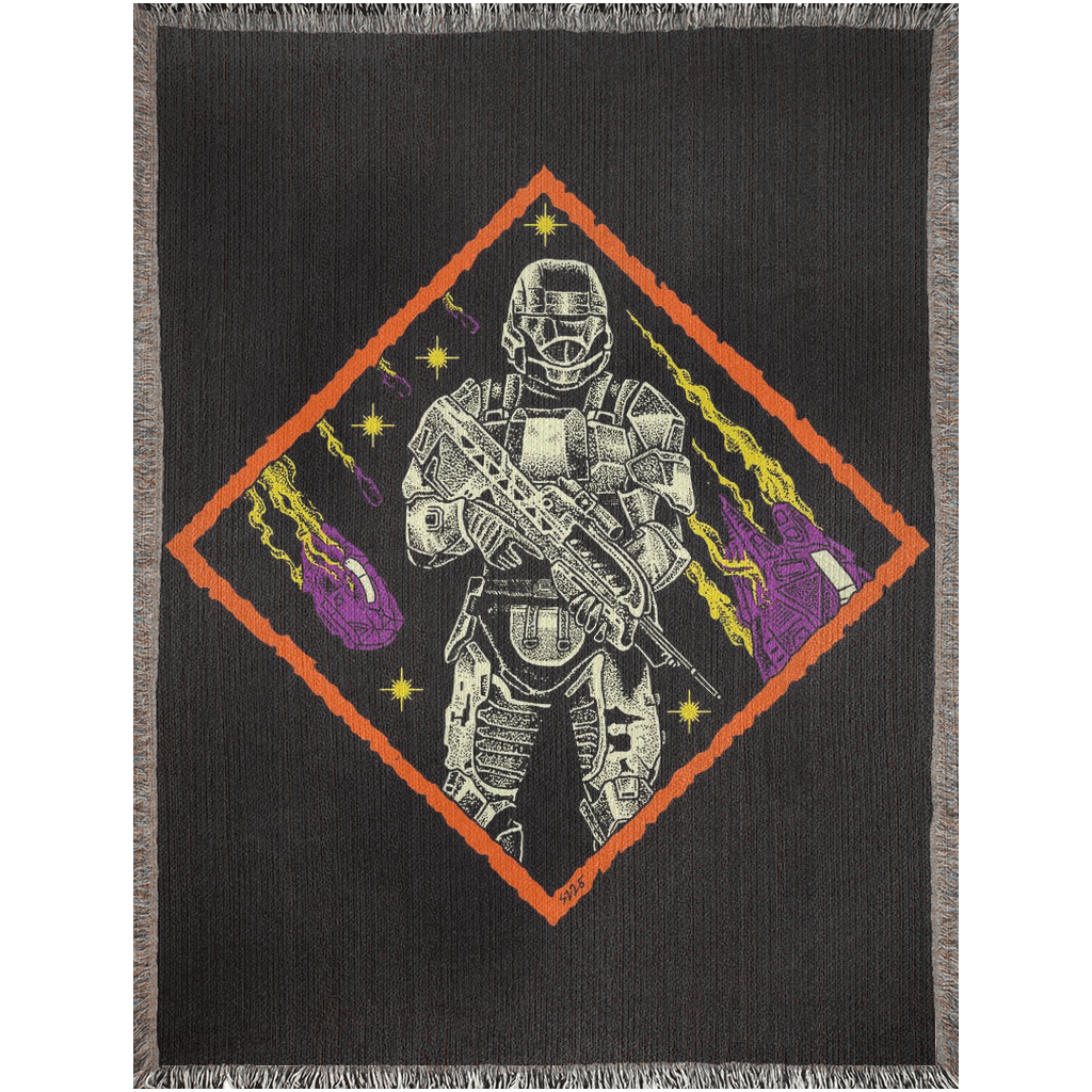Metal Rain Woven Blanket