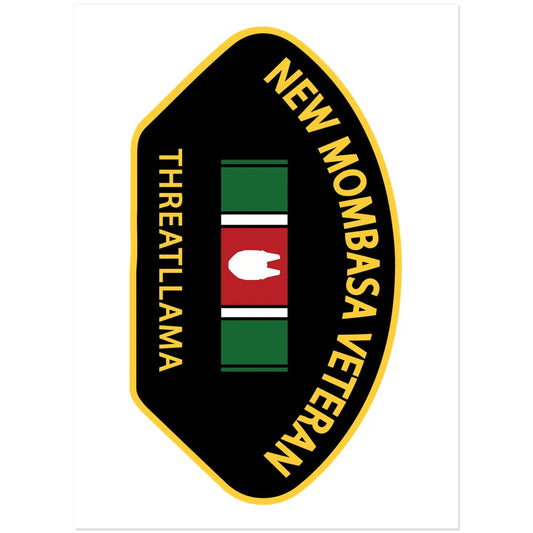 NEW MOMBASA VETERAN (Sticker) Threat Llama