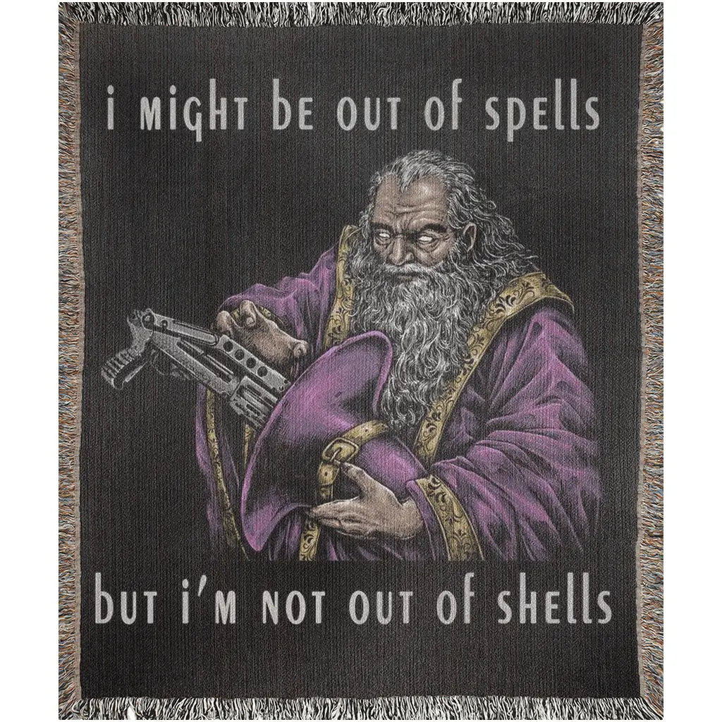Out Of Spells (Woven Blanket) Threat Llama