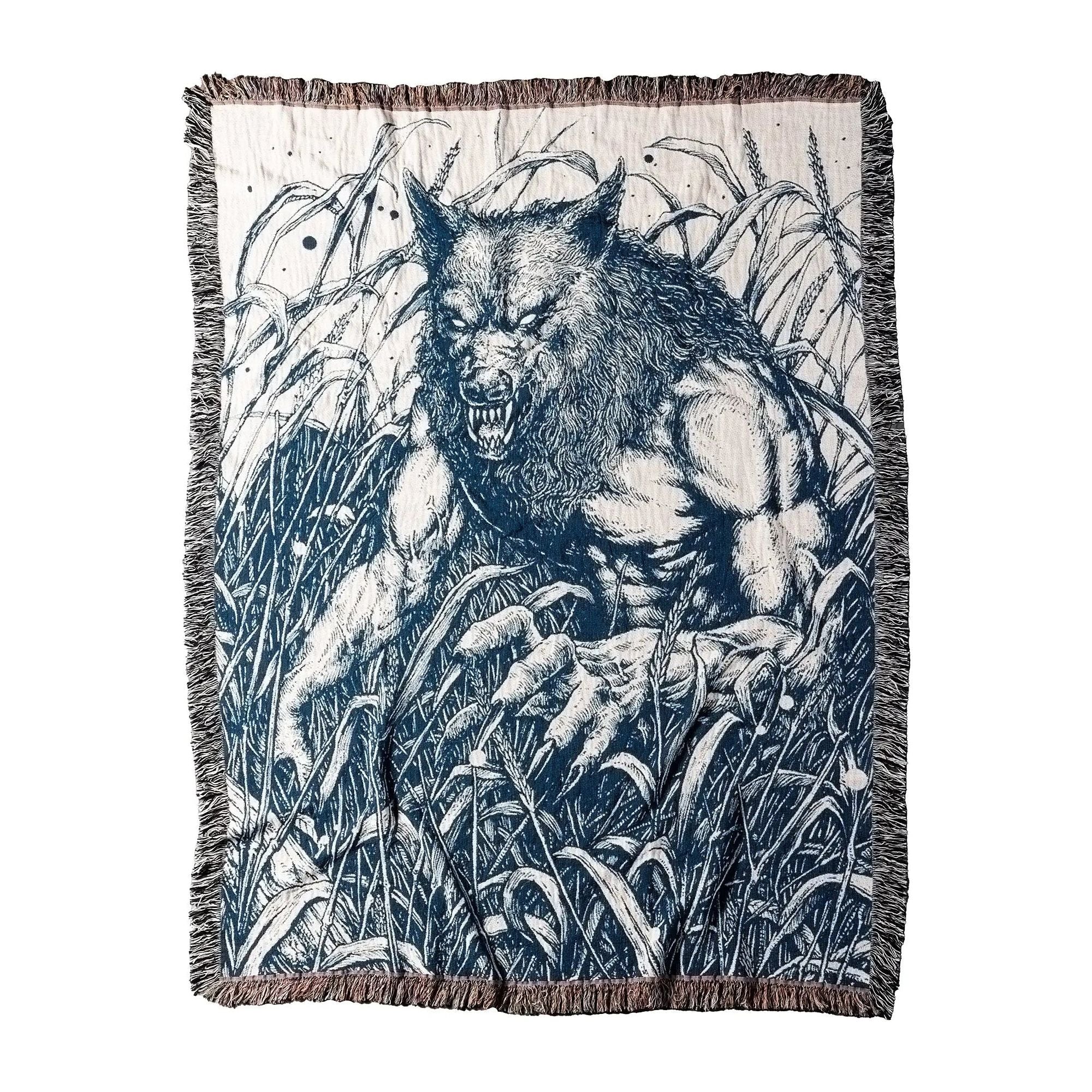 Werewolf With Wolf buying Pack Woven Blanket