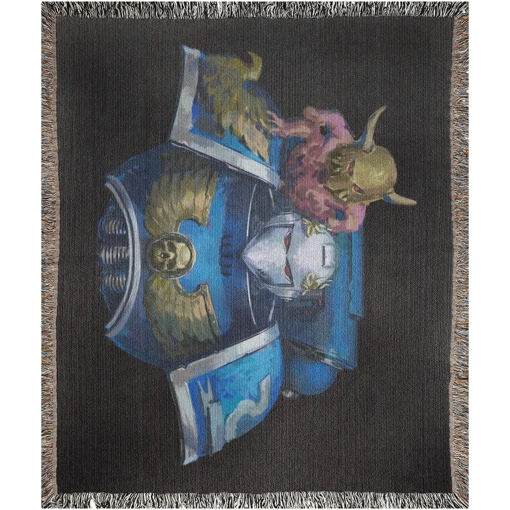 Very Angry Blue Guy (Woven Blanket) Threat Llama