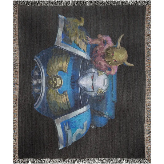 Very Angry Blue Guy (Woven Blanket) Threat Llama